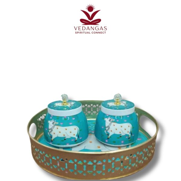 Kamdhenu Jar & Tray Set - Image 3