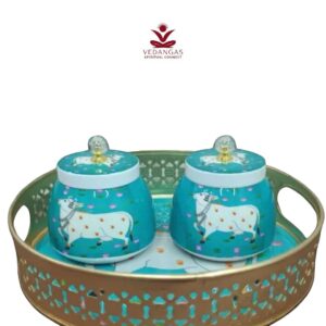 Kamdhenu Jar & Tray Set