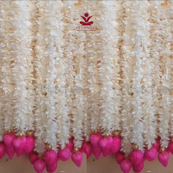 Mogra Garland with Pink Lotus Ends