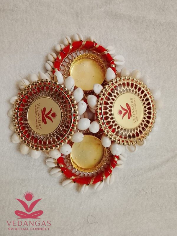 Cowrie Shell Diya Set - Image 5