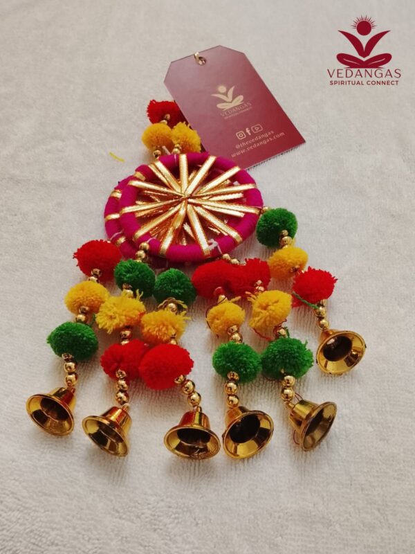 Pink Wheel Garland With Small Bells - Image 2