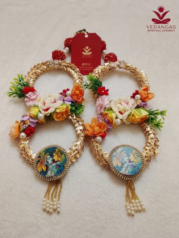Floral Radha Krishna Hanging