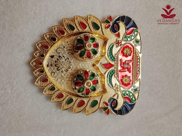 Antique Meenakari Thali - Image 3