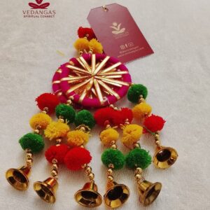 Pink Wheel Garland With Small Bells